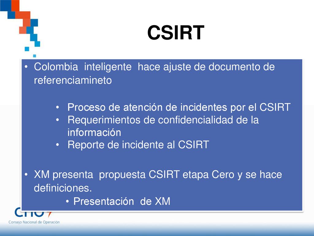CSIRT Colombia inteligente hace ajuste de documento de referenciamineto. Proceso de atención de incidentes por el CSIRT.