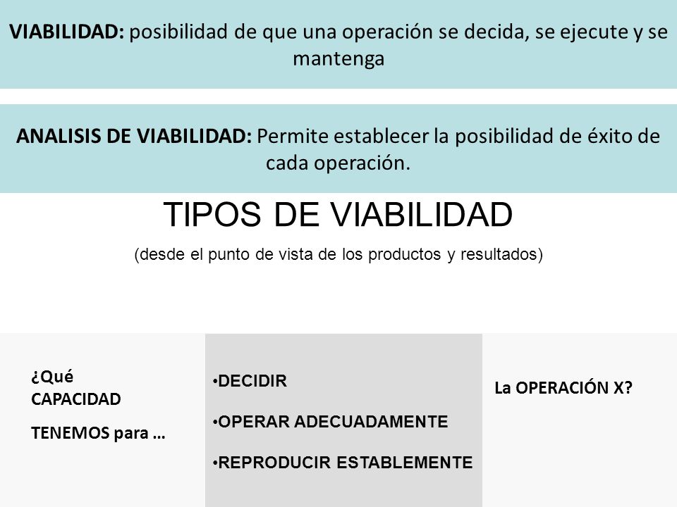 (desde el punto de vista de los productos y resultados)