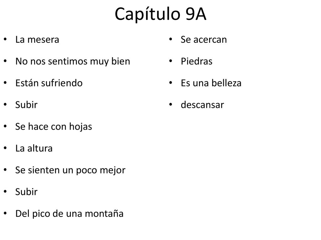 Capítulo 9A La mesera No nos sentimos muy bien Están sufriendo Subir