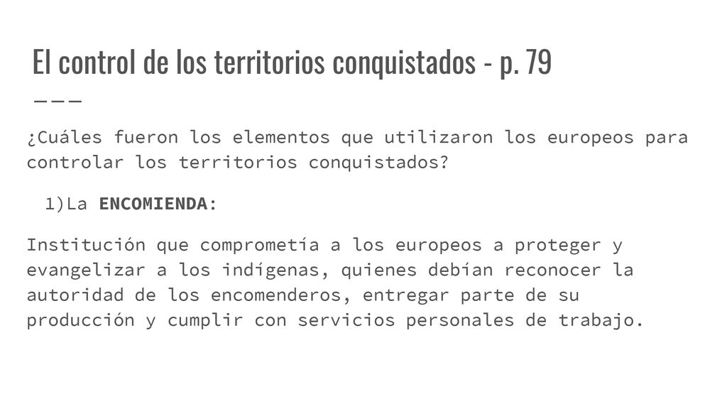 El control de los territorios conquistados - p. 79