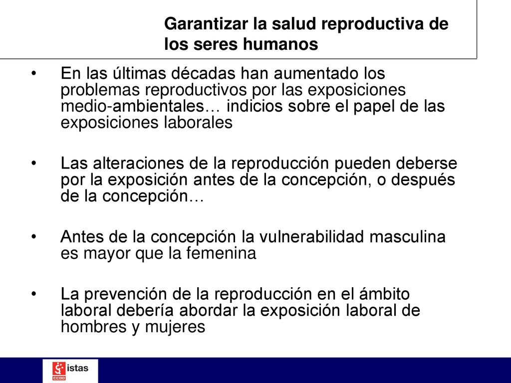 Garantizar la salud reproductiva de los seres humanos
