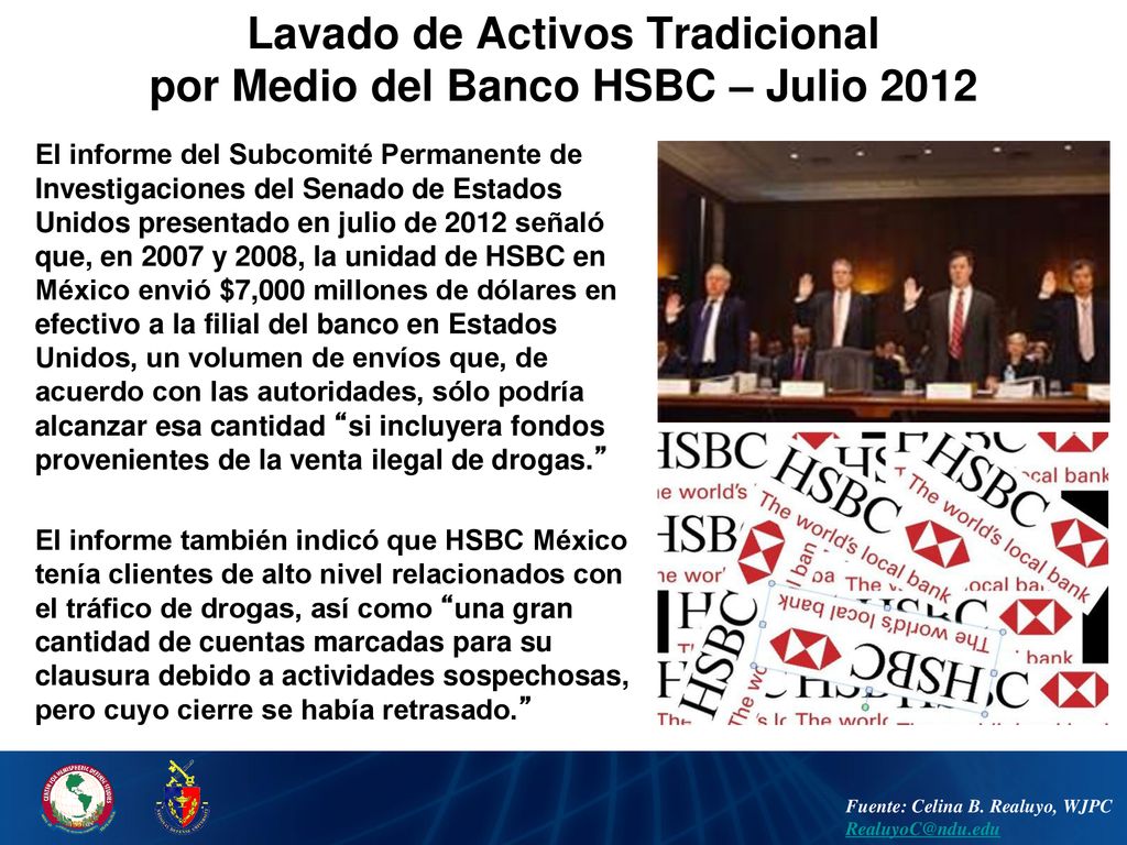 Lavado de Activos Tradicional por Medio del Banco HSBC – Julio 2012