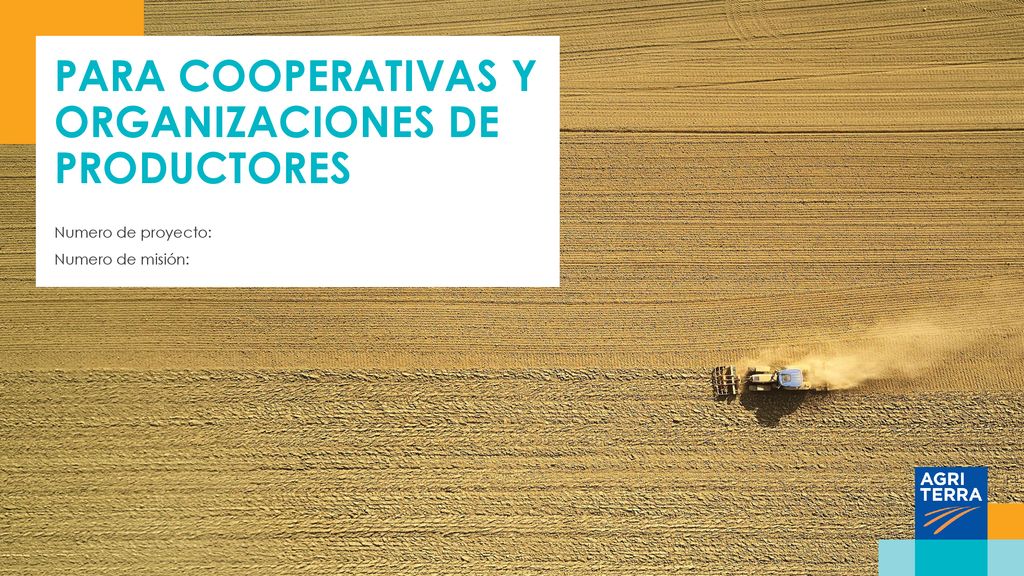 para cooperativas y organizaciones de productores