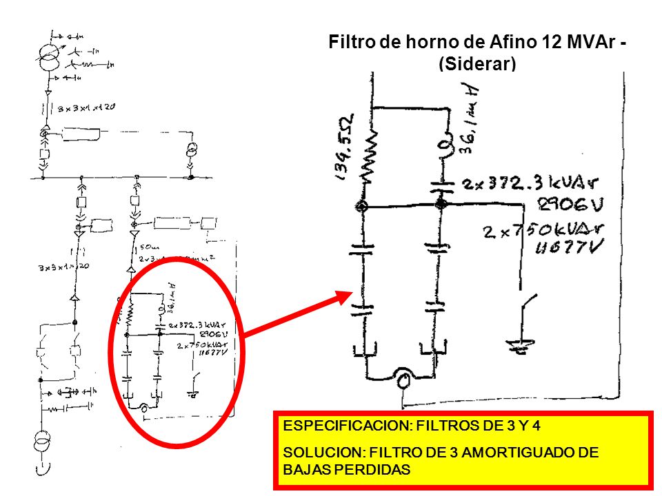 Filtro de horno de Afino 12 MVAr - (Siderar)