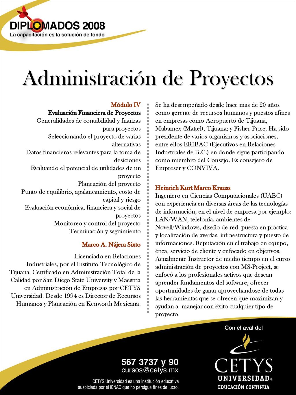 Módulo IV Evaluación Financiera de Proyectos. Generalidades de contabilidad y fnanzas para proyectos.