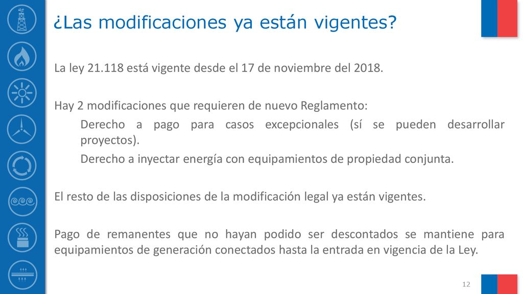 ¿Las modificaciones ya están vigentes