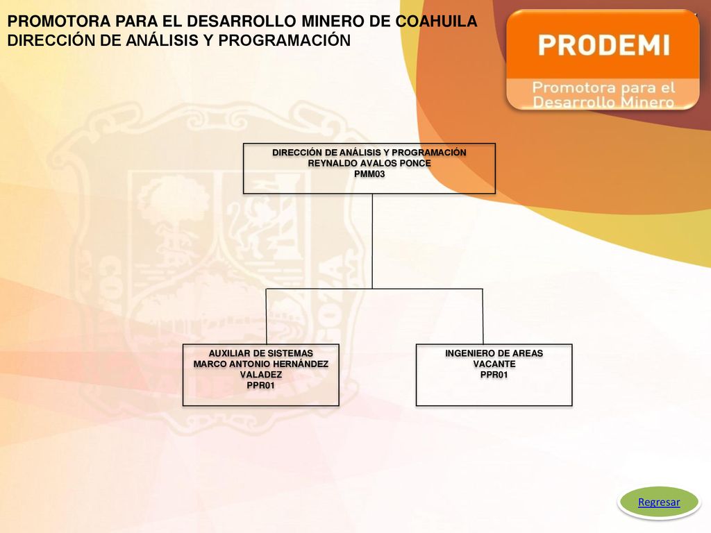 Estructura Orgánica PROMOTORA PARA EL DESARROLLO MINERO DE COAHUILA ...