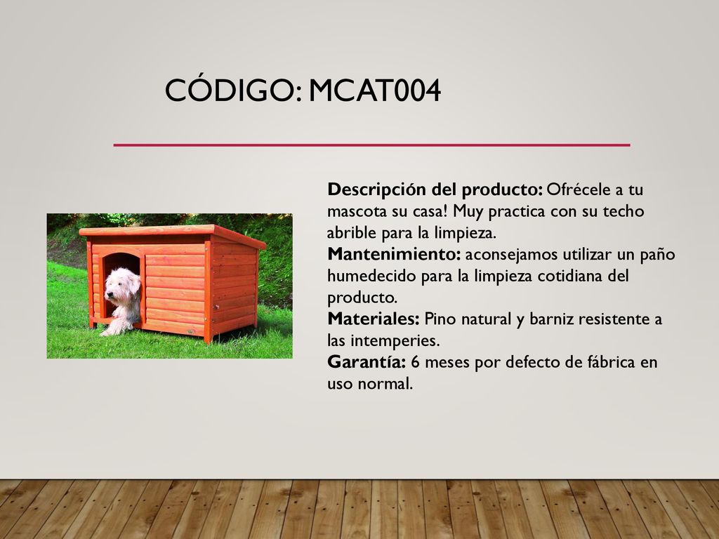 Código: mcat004 Descripción del producto: Ofrécele a tu mascota su casa! Muy practica con su techo abrible para la limpieza.