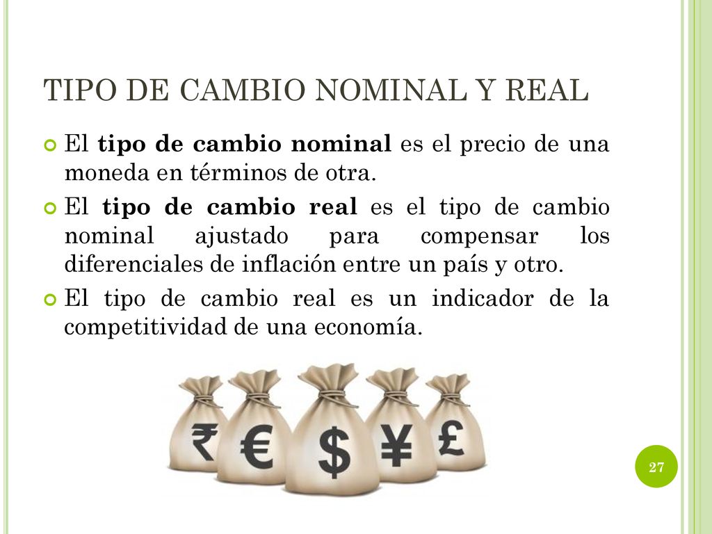 TIPO DE CAMBIO NOMINAL Y REAL