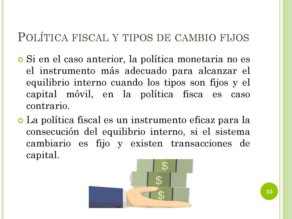 Política fiscal y tipos de cambio fijos