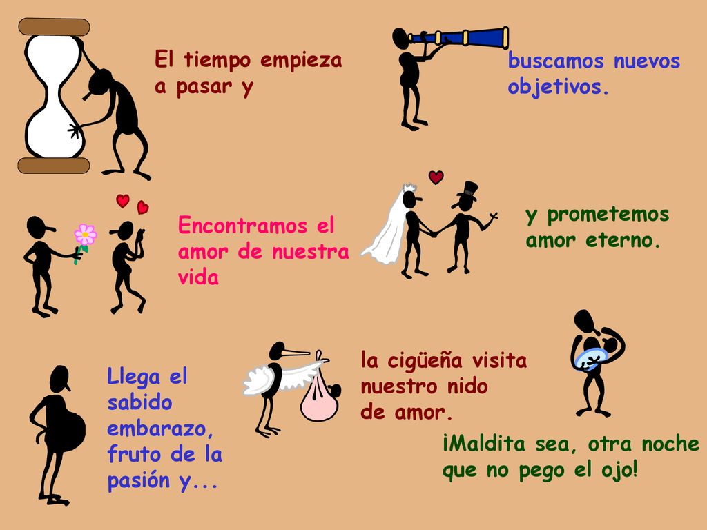 El tiempo empieza a pasar y. buscamos nuevos. objetivos. y prometemos. amor eterno. Encontramos el.