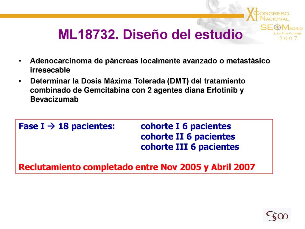 ML Diseño del estudio Adenocarcinoma de páncreas localmente avanzado o metastásico irresecable.