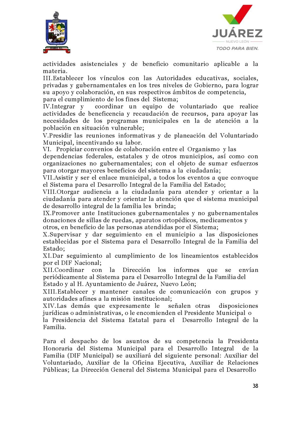 actividades asistenciales y de beneficio comunitario aplicable a la materia.