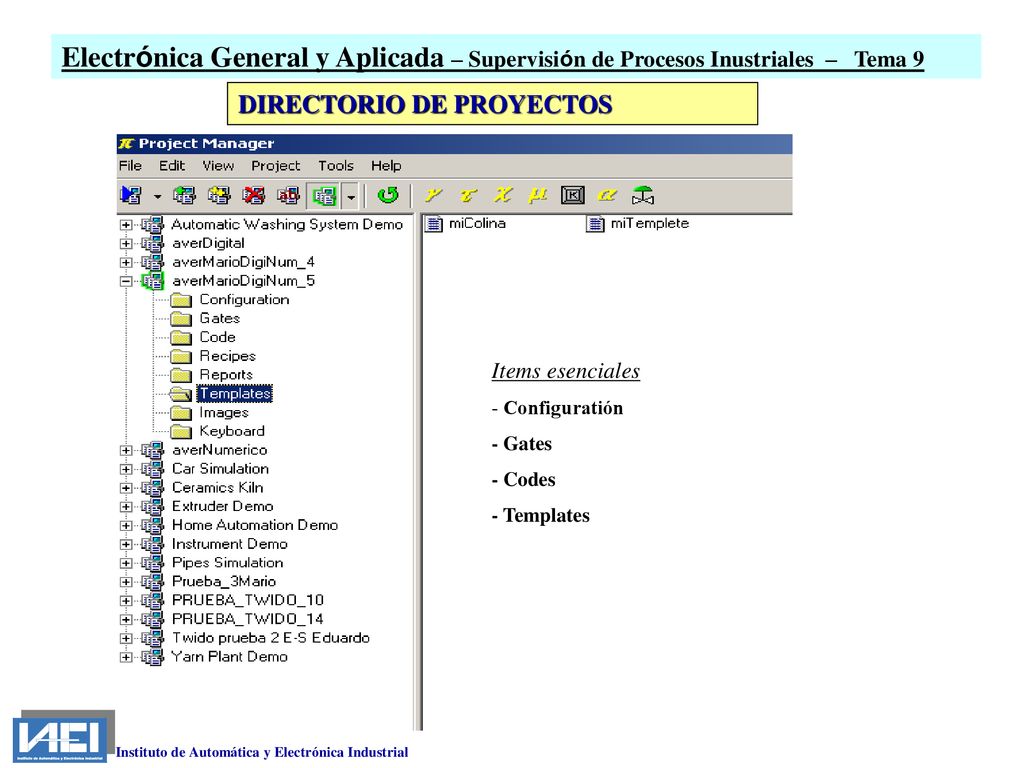 Electrónica General y Aplicada – Supervisión de Procesos Inustriales – Tema 9