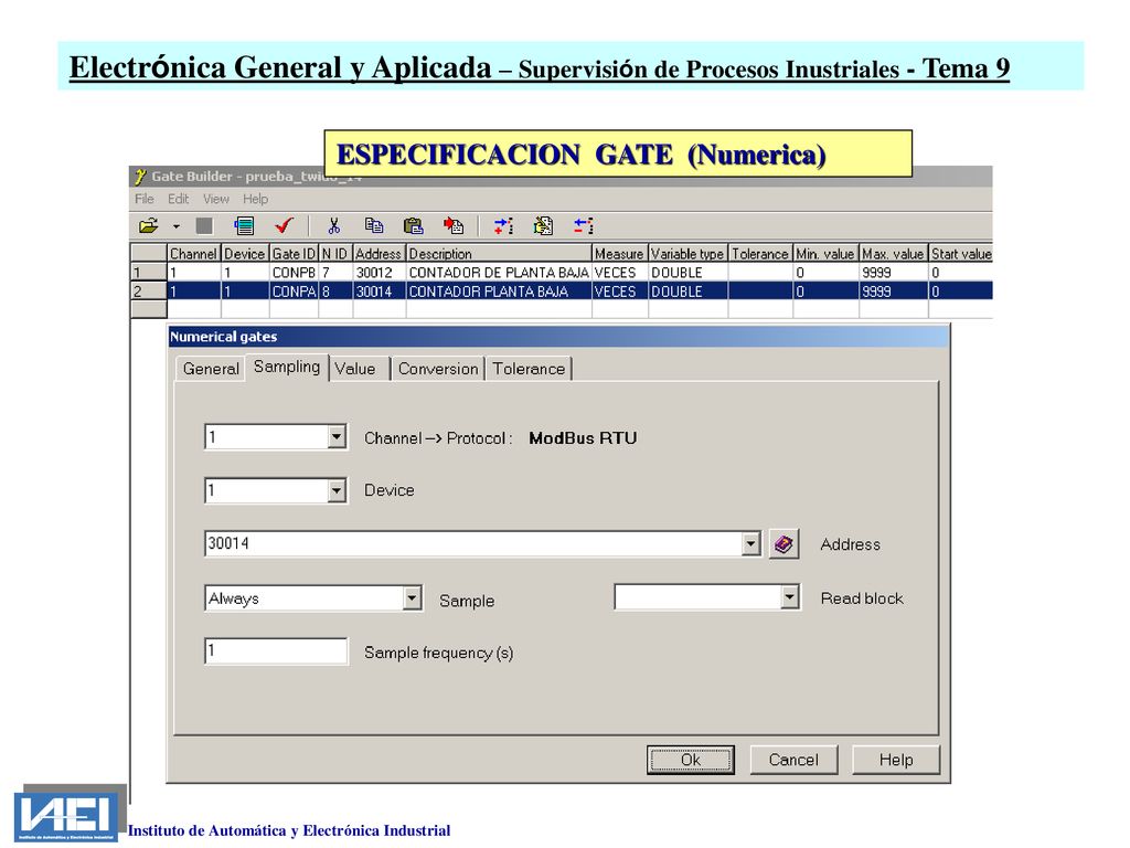 Electrónica General y Aplicada – Supervisión de Procesos Inustriales - Tema 9