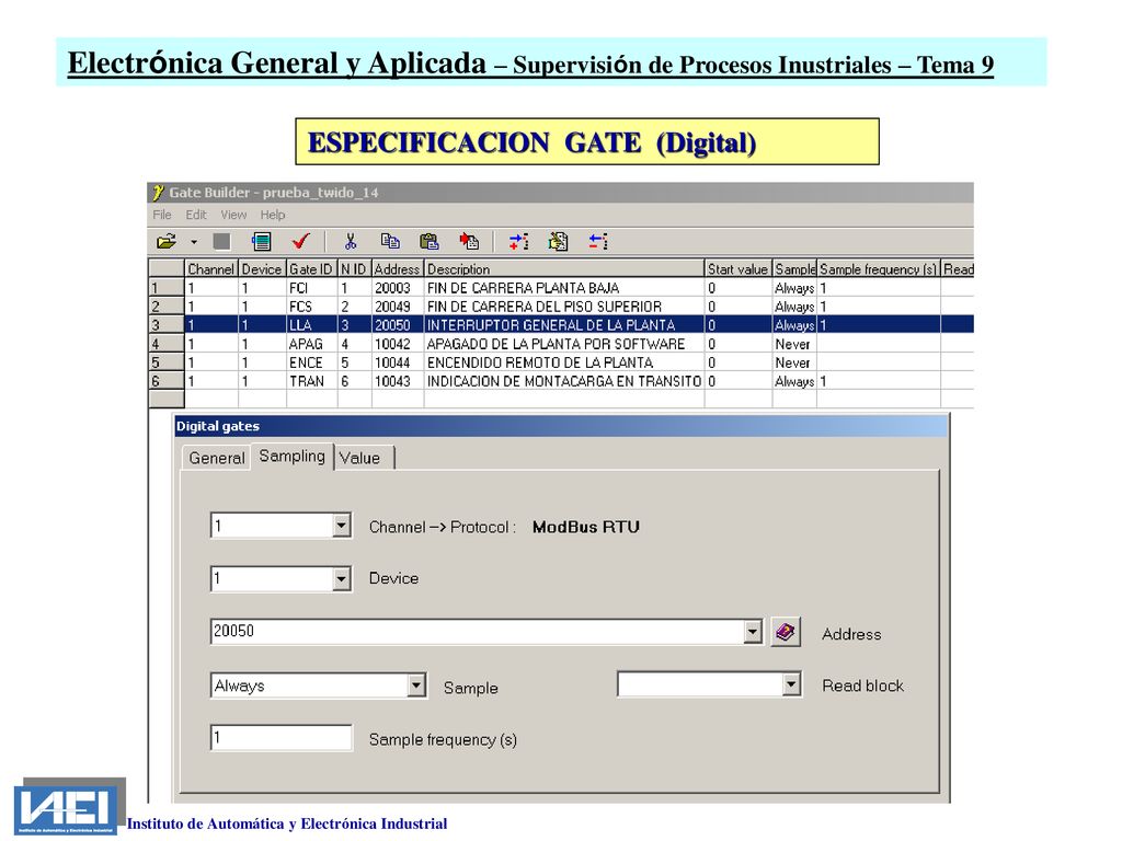Electrónica General y Aplicada – Supervisión de Procesos Inustriales – Tema 9