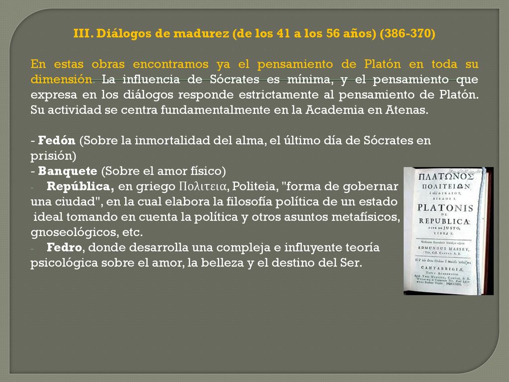 III. Diálogos de madurez (de los 41 a los 56 años) ( )