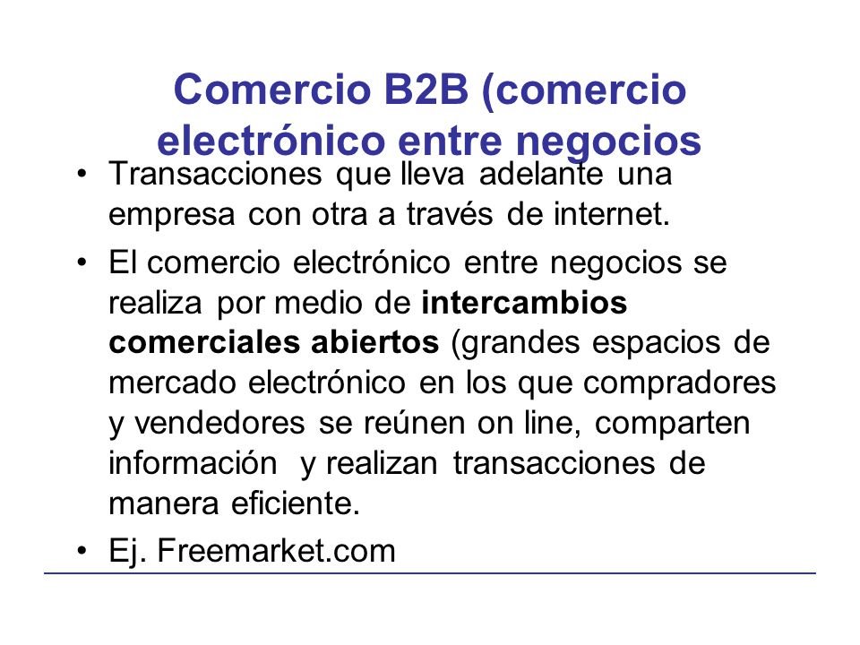 Comercio B2B (comercio electrónico entre negocios