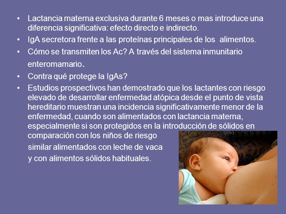 Lactancia materna exclusiva durante 6 meses o mas introduce una diferencia significativa: efecto directo e indirecto.