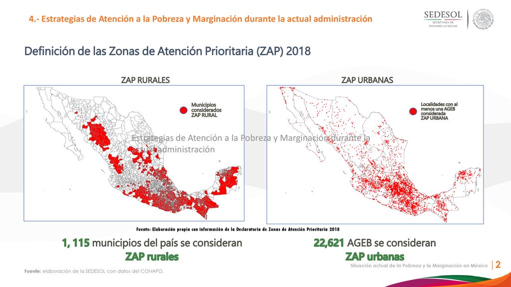 Definición de las Zonas de Atención Prioritaria (ZAP) 2018