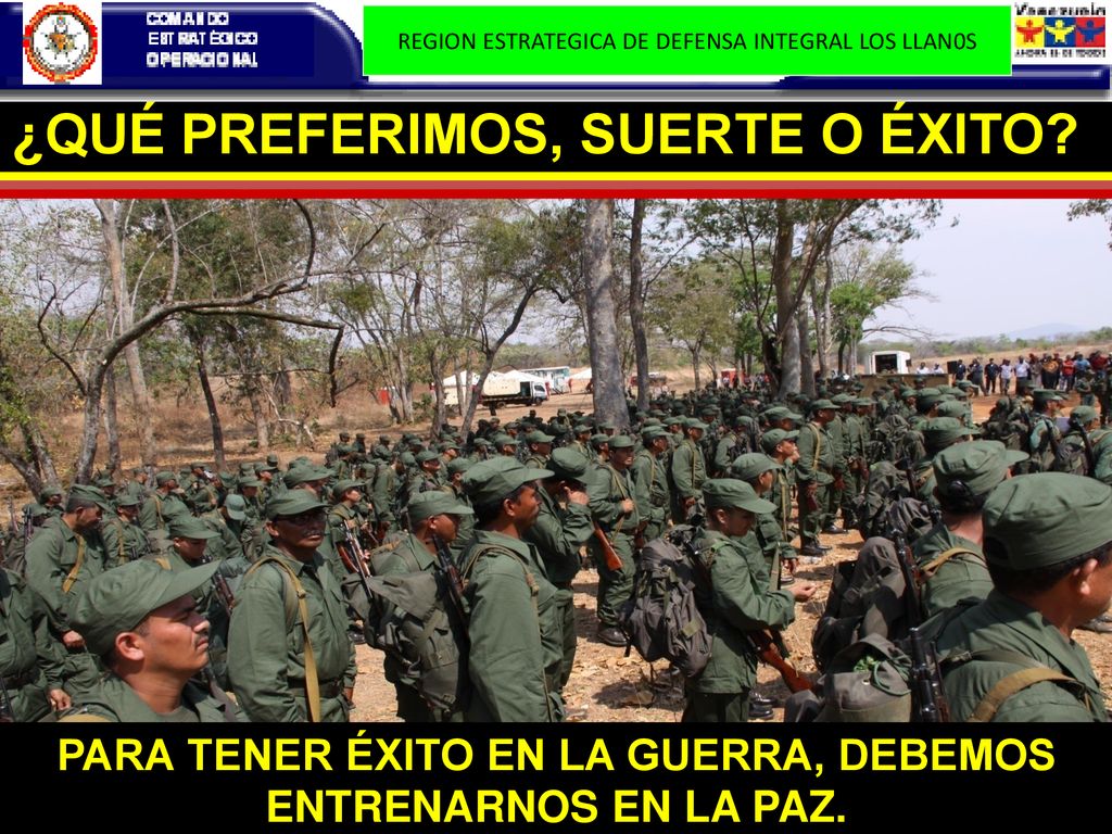 PARA TENER ÉXITO EN LA GUERRA, DEBEMOS ENTRENARNOS EN LA PAZ.