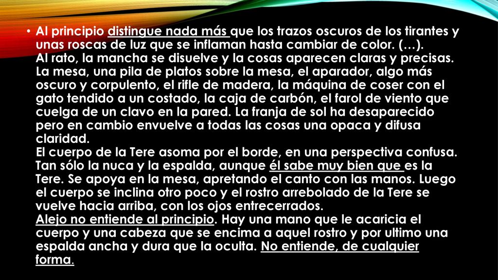 Al principio distingue nada más que los trazos oscuros de los tirantes y unas roscas de luz que se inflaman hasta cambiar de color.