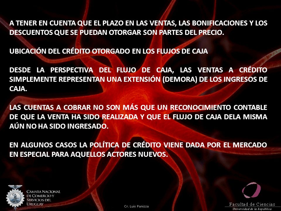 A TENER EN CUENTA QUE EL PLAZO EN LAS VENTAS, LAS BONIFICACIONES Y LOS DESCUENTOS QUE SE PUEDAN OTORGAR SON PARTES DEL PRECIO.
