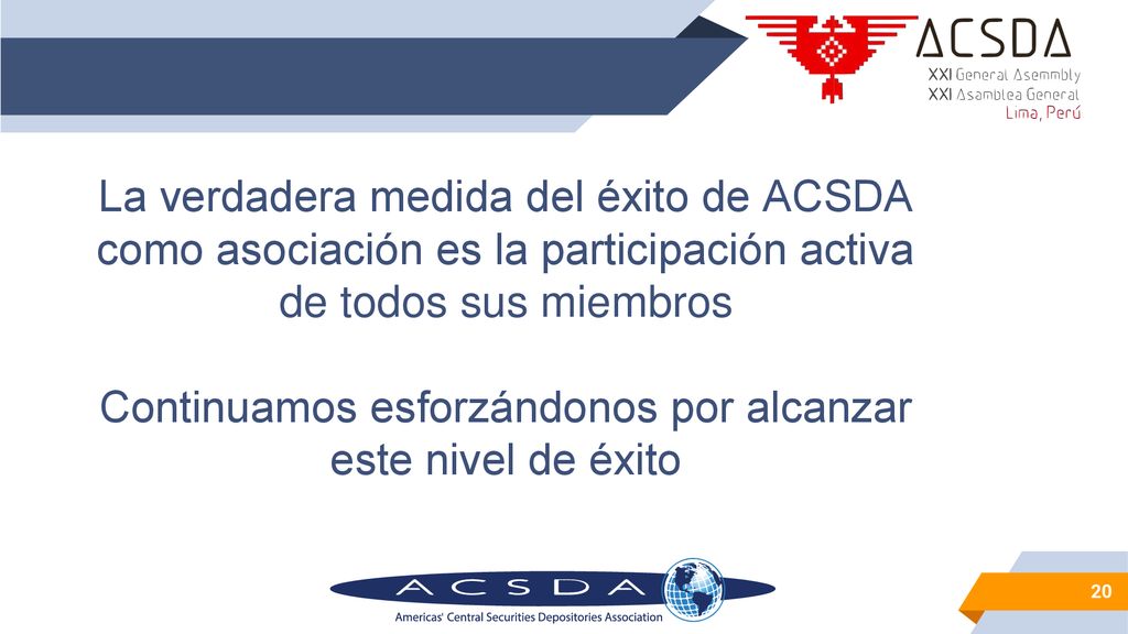 Continuamos esforzándonos por alcanzar este nivel de éxito