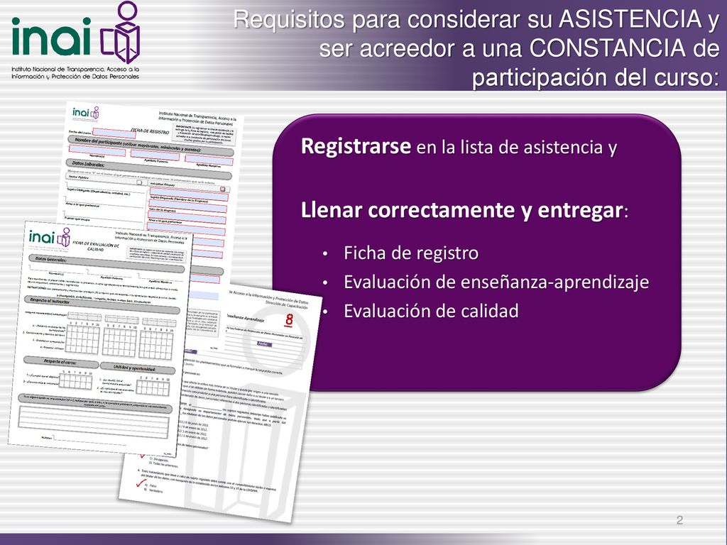 Registrarse en la lista de asistencia y