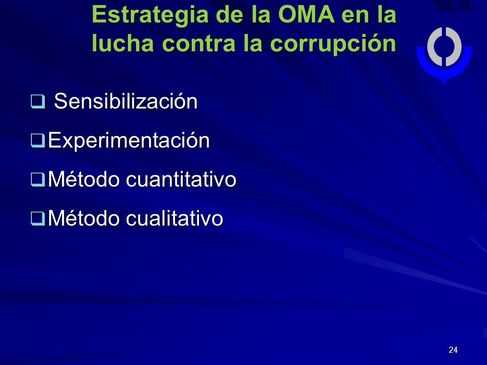 Estrategia de la OMA en la lucha contra la corrupción