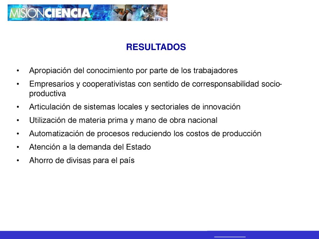 RESULTADOS Apropiación del conocimiento por parte de los trabajadores