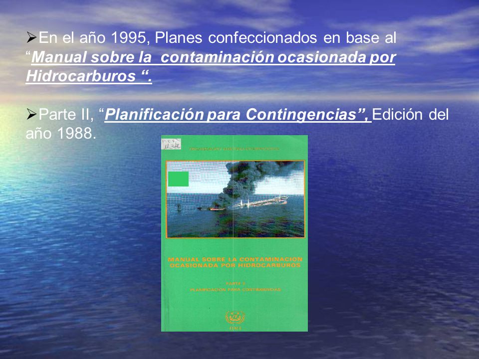 Parte II, Planificación para Contingencias , Edición del año 1988.