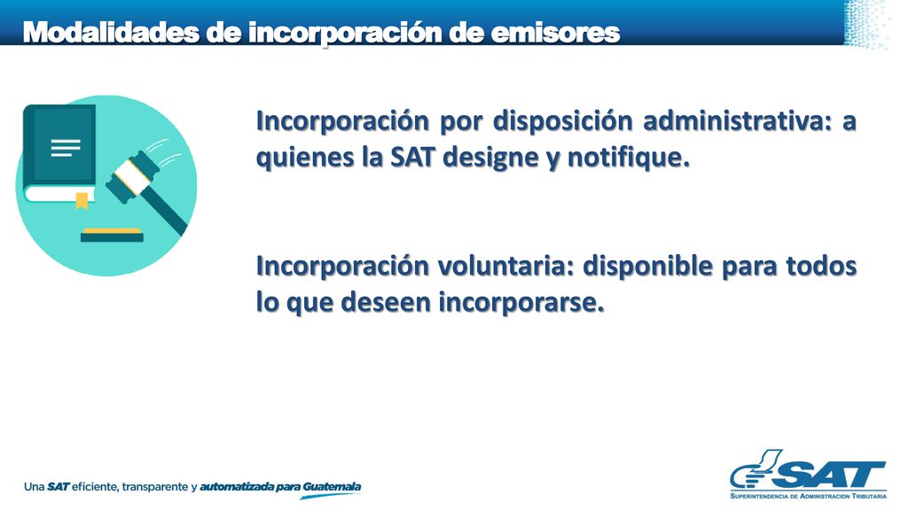 Modalidades de incorporación de emisores