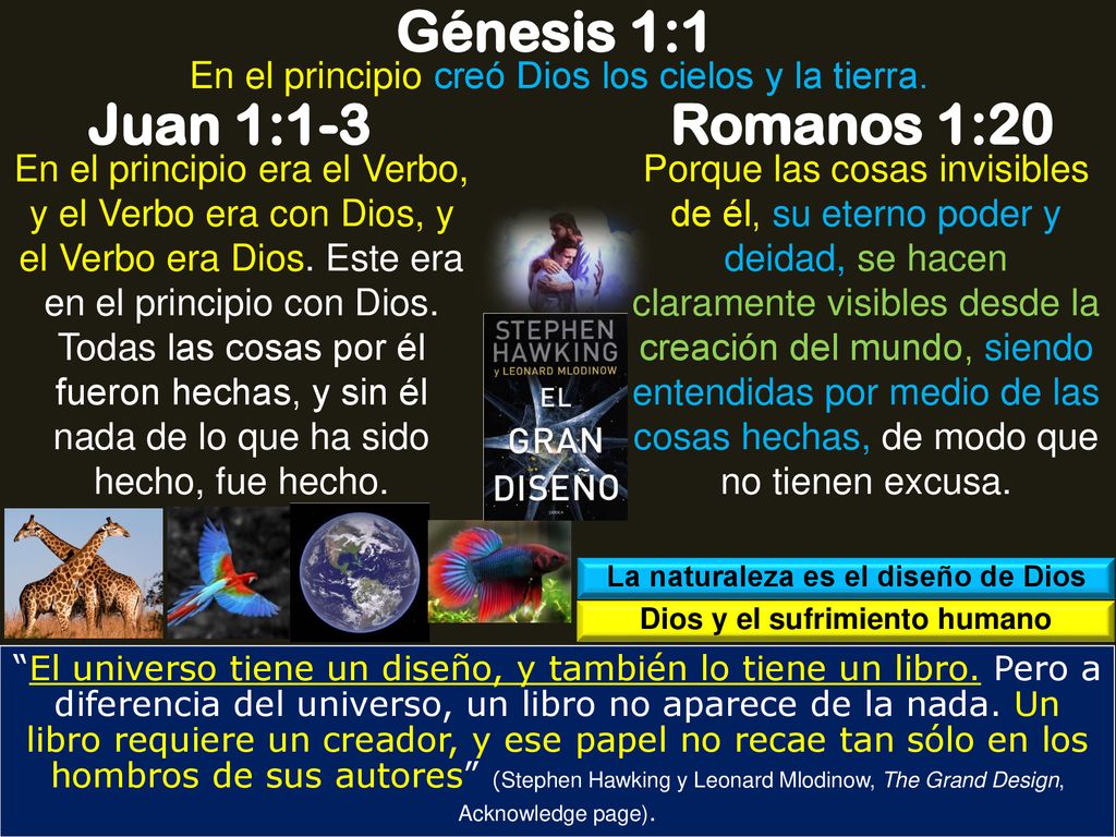 La naturaleza es el diseño de Dios Dios y el sufrimiento humano