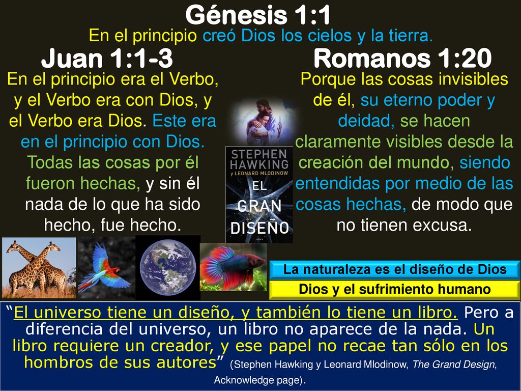 La naturaleza es el diseño de Dios Dios y el sufrimiento humano