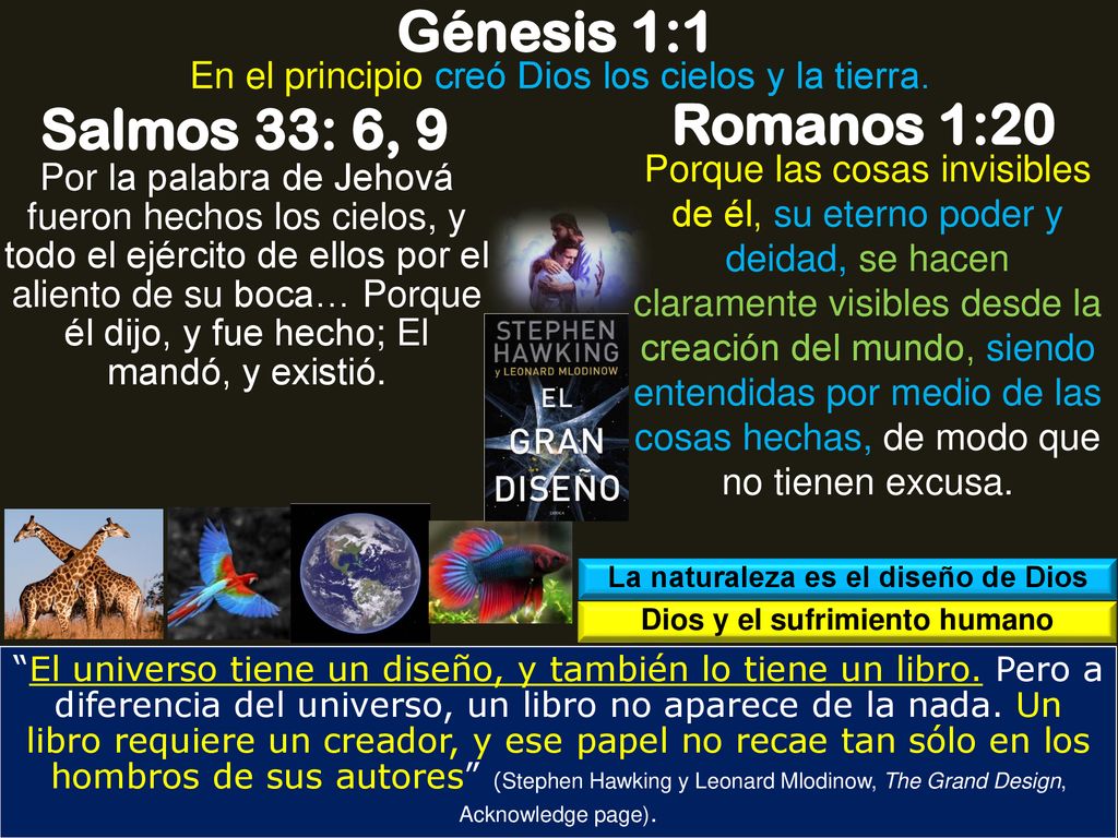 La naturaleza es el diseño de Dios Dios y el sufrimiento humano
