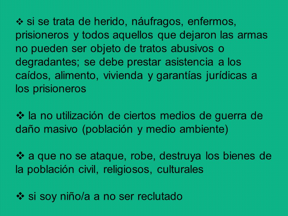 si soy niño/a a no ser reclutado