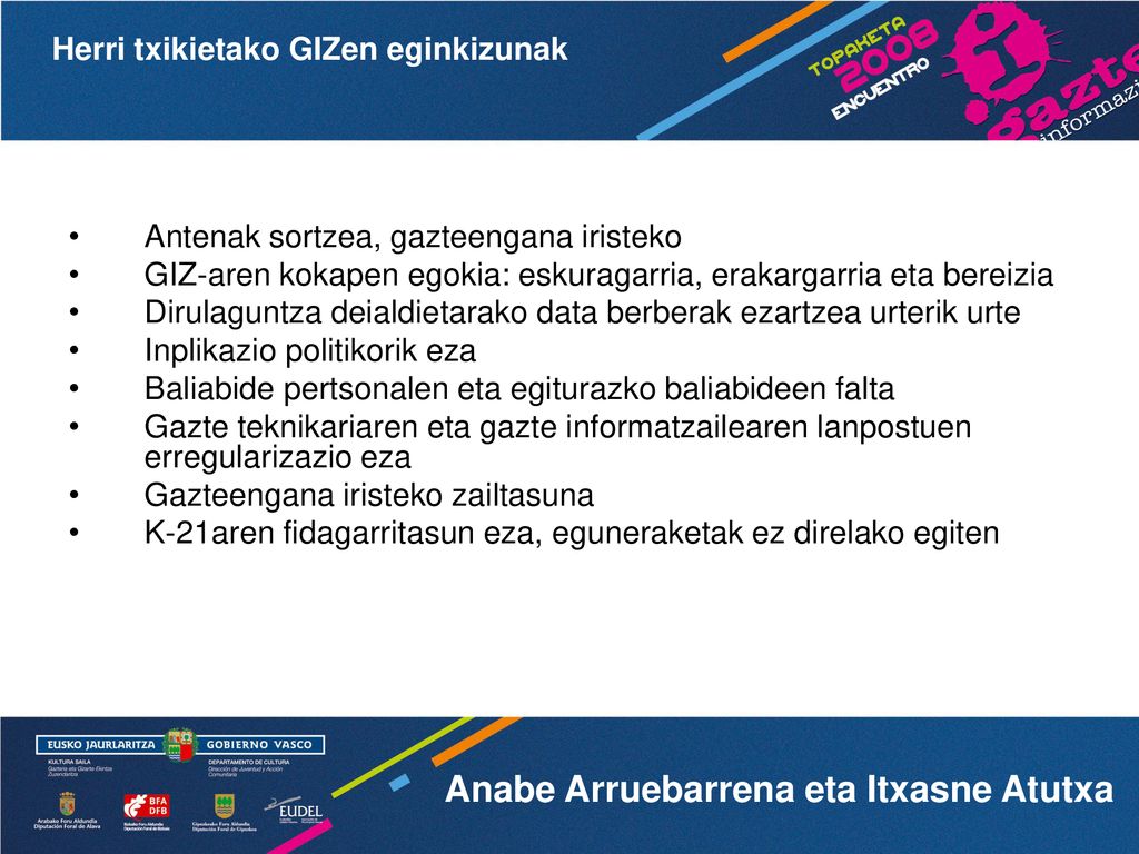 Antenak sortzea, gazteengana iristeko