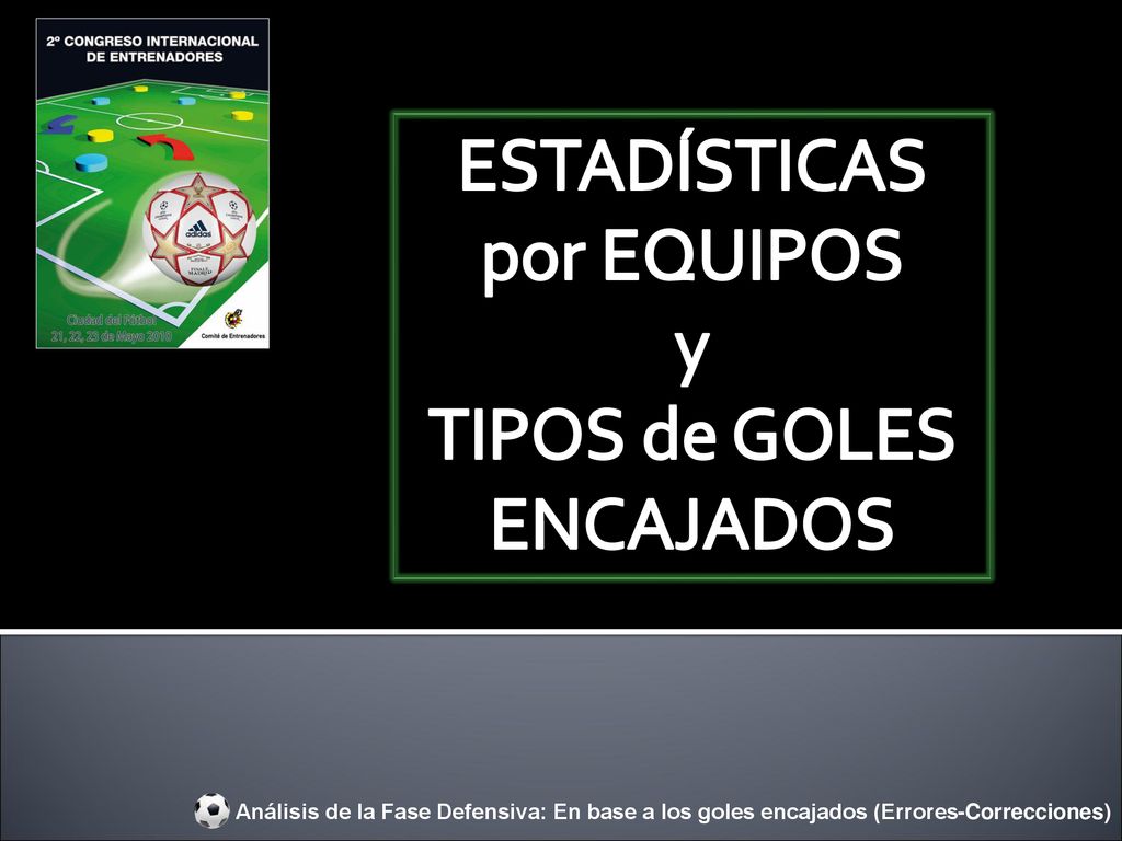ESTADÍSTICAS por EQUIPOS y TIPOS de GOLES ENCAJADOS