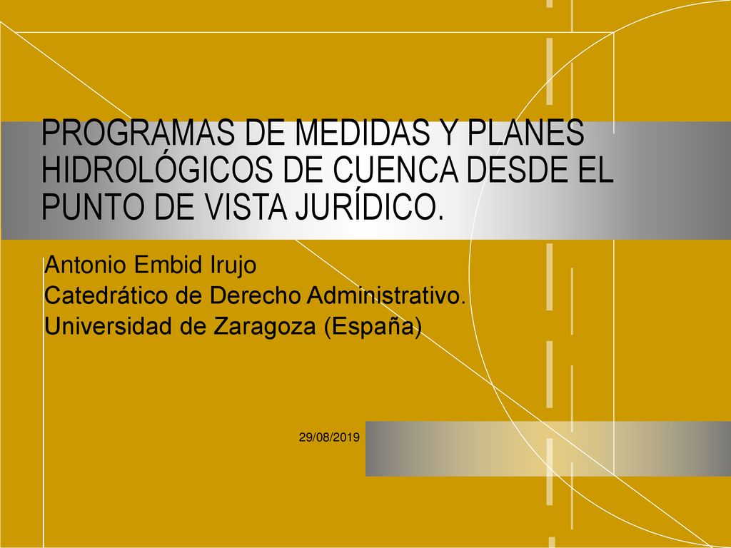 PROGRAMAS DE MEDIDAS Y PLANES HIDROLÓGICOS DE CUENCA DESDE EL PUNTO DE VISTA JURÍDICO.