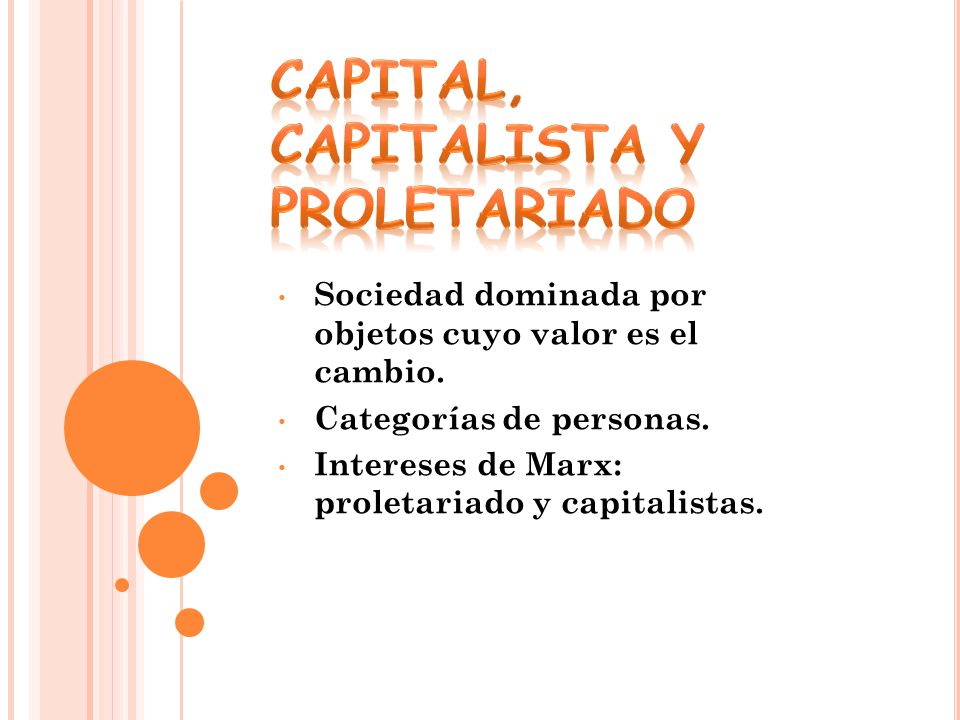 Capital, capitalista y proletariado