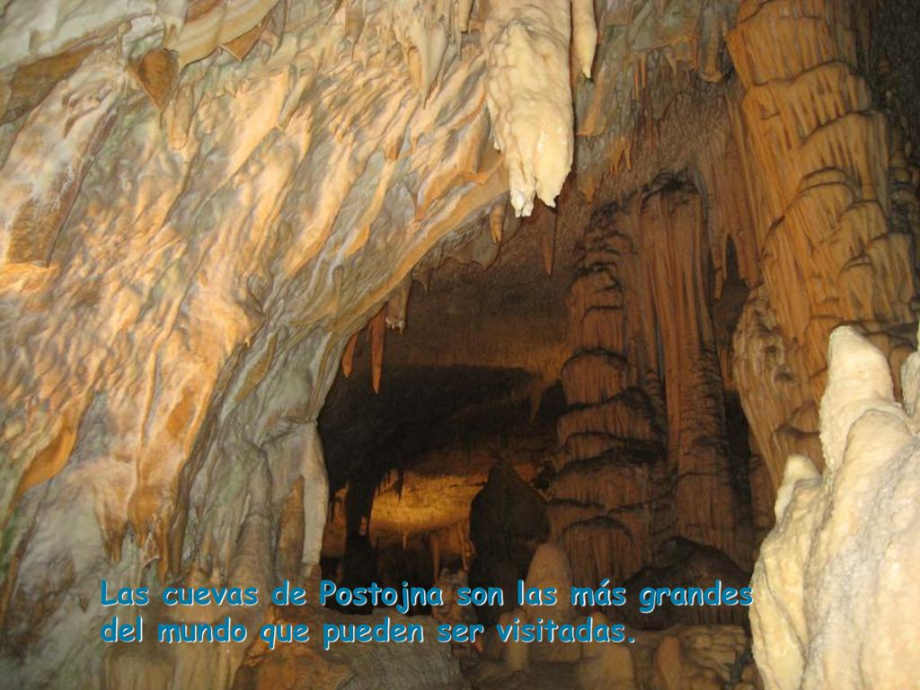 Las cuevas de Postojna son las más grandes del mundo que pueden ser visitadas.