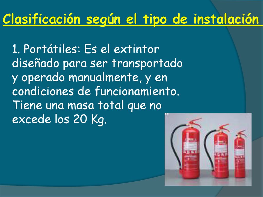 Clasificación según el tipo de instalación