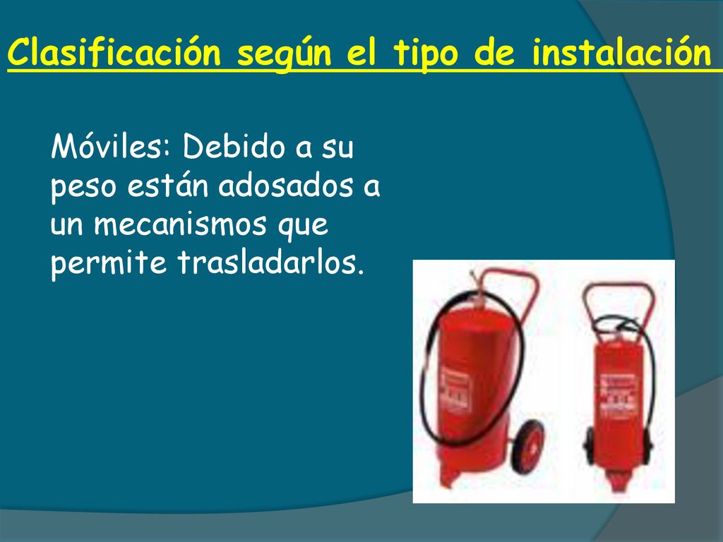 Clasificación según el tipo de instalación