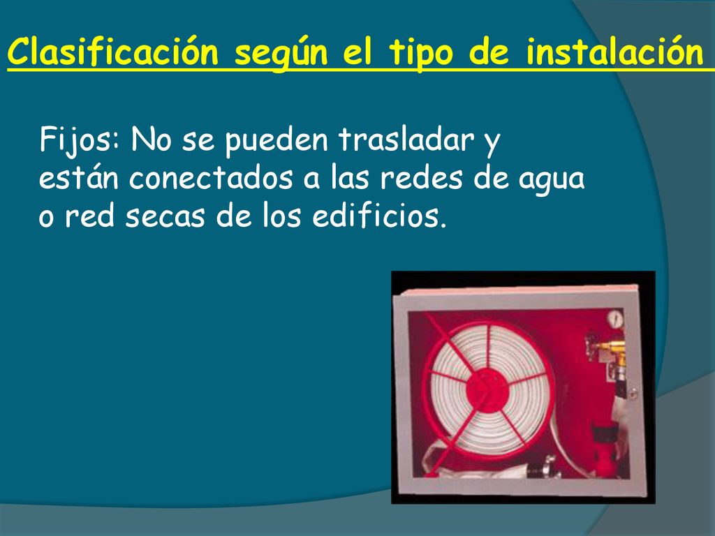 Clasificación según el tipo de instalación