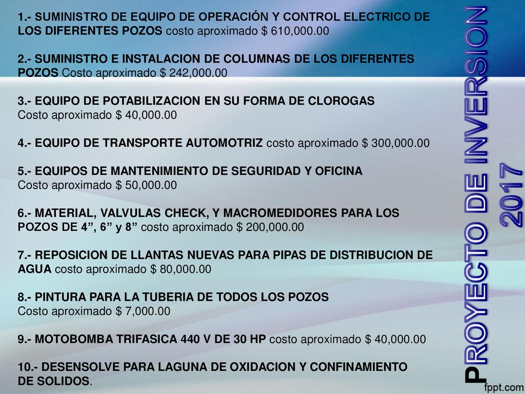 1.- SUMINISTRO DE EQUIPO DE OPERACIÓN Y CONTROL ELECTRICO DE
