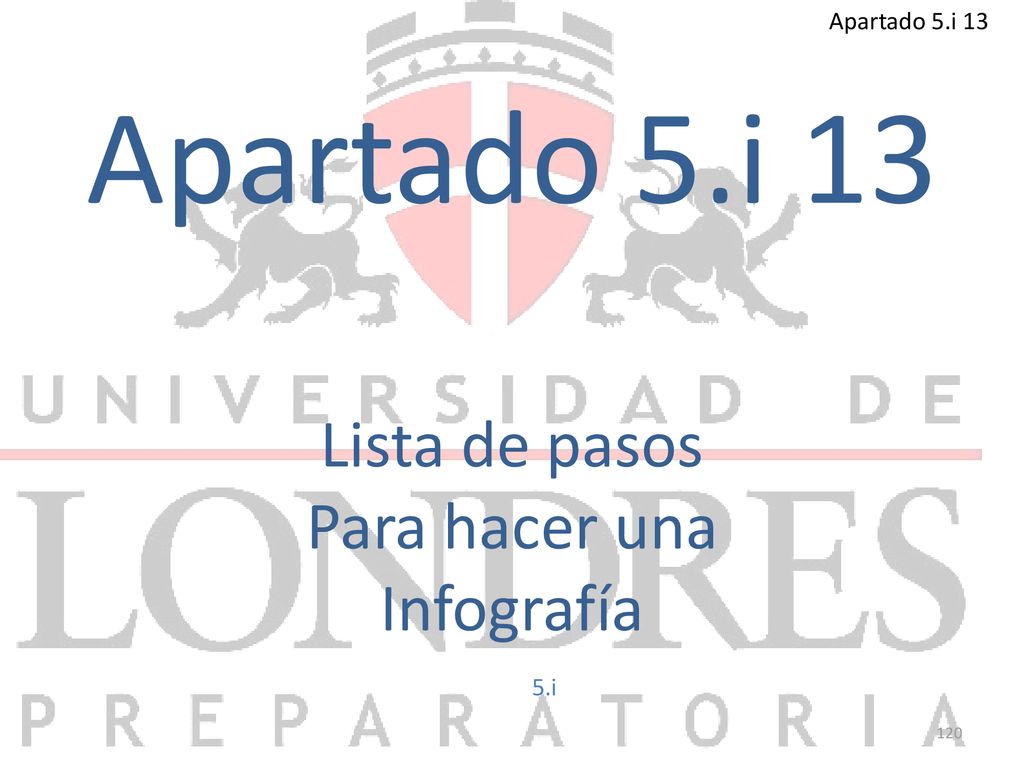 Apartado 5.i 13 Lista de pasos Para hacer una Infografía