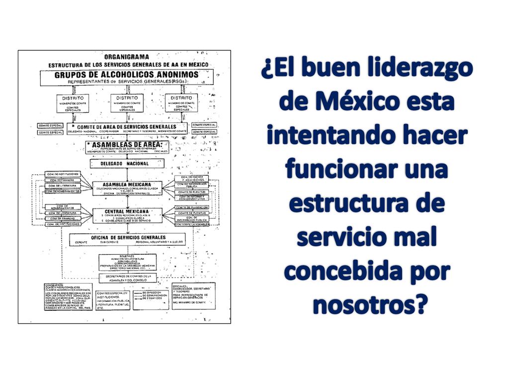 ¿El buen liderazgo de México esta. intentando hacer. funcionar una. estructura de. servicio mal.