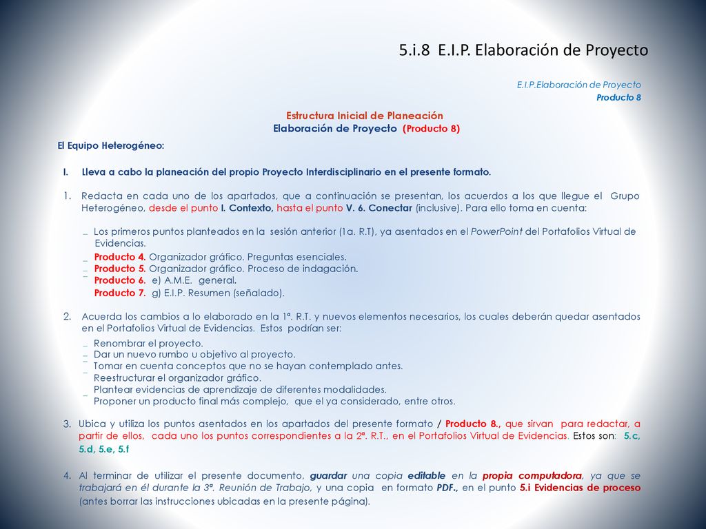 Elaboración de Proyecto (Producto 8)