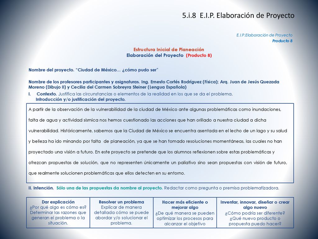 Elaboración del Proyecto (Producto 8)